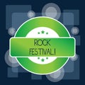 Handwriting text Rock Festival. Concept meaning Largescale rock music concert featuring heavy metals genre Colored Round