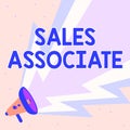 Handwriting text Sales Associate. Business overview primary task is selling the company s is product or service
