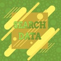 Handwriting text Search Data. Concept meaning efficient retrieval of specific items from a set of items Asymmetrical uneven shaped