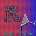 Handwriting text Search Traffic Analysis. Concept meaning network bandwidth monitoring software or application Cocktail