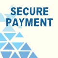 Handwriting text Secure Payment. Conceptual photo Security of Payment refers to ensure of paid even in dispute Line Royalty Free Stock Photo