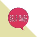 Handwriting text Self Care. Concept meaning the practice of taking action to improve one s is own health Rectangle