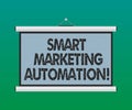 Handwriting text Smart Marketing Automation. Concept meaning Automate online marketing campaigns and sales Blank
