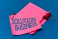 Sign displaying Solution Business. Business concept Marketing and advertising Payroll Accounting Research Multiple