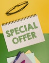 Handwriting text Special Offer. Word Written on Selling at a lower or discounted price Bargain with Freebies Flashy