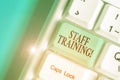 Handwriting text Staff Training. Concept meaning learn specific knowledge improve perforanalysisce in current roles. Royalty Free Stock Photo
