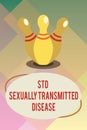 Handwriting text Std Sexually Transmitted Disease. Concept meaning Infection spread by sexual intercourse Royalty Free Stock Photo