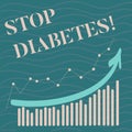 Handwriting text Stop Diabetes. Concept meaning Take care of your Sugar Levels Healthy Diet Nutrition Habits.