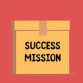 Handwriting text Success Mission. Concept meaning getting job done in perfect way with no mistakes Task made Close up Royalty Free Stock Photo