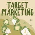 Writing displaying text Target Marketing. Word Written on Market Segmentation Audience Targeting Customer Selection