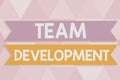 Writing displaying text Team Developmentlearn why and how small groups change over time with graphs. Business concept Royalty Free Stock Photo