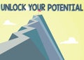 Handwriting text Unlock Your Potential. Word Written on Maximize the Strength and Capability Make a Difference Royalty Free Stock Photo