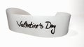 Handwriting text Valentine`s day. Label tag with lovely message. Romantic love concept for Valentine`s day