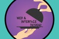 Handwriting text Web And Interface Design. Concept meaning Website designers online sites developing Hu analysis Hands