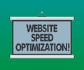 Handwriting text Website Speed Optimization. Concept meaning Improve website speed to drive business goals Blank