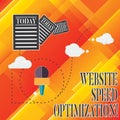 Handwriting text Website Speed Optimization. Concept meaning Improve website speed to drive business goals Information
