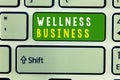 Handwriting text Wellness Business. Concept meaning Professional venture focusing the health of mind and body
