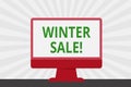 Handwriting text Winter Sale. Concept meaning occasion when shop sells things at less than their normal price Blank