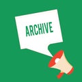 Handwriting text writing Archive. Concept meaning Collection Historical documents Records providing information