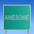 Handwriting text writing Awesome. Concept meaning Something spectacular amazing fantastic extremely impressive good