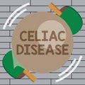 Handwriting text writing Celiac Disease. Concept meaning Small intestine is hypersensitive to gluten Digestion problem Royalty Free Stock Photo