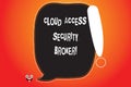 Handwriting text writing Cloud Access Security Broker. Concept meaning Safety business trading modern file storage Blank Royalty Free Stock Photo