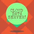 Handwriting text writing Cloud Data Server. Concept meaning built hosted through computing platformInternet internet Royalty Free Stock Photo