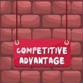 Handwriting text writing Competitive Advantage. Concept meaning Company Edge over another Favorable Business Position Board color Royalty Free Stock Photo