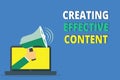 Handwriting text writing Creating Effective Content. Concept meaning Valuable Information Informative User Friendly
