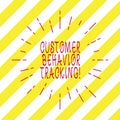 Handwriting text writing Customer Behavior Tracking. Concept meaning Action that a user takes related to your company Thin Beam Royalty Free Stock Photo