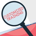 Handwriting text writing Customized Training. Concept meaning Designed to Meet Special Requirements of Employers Royalty Free Stock Photo
