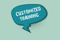 Handwriting text writing Customized Training. Concept meaning Designed to Meet Special Requirements of Employers Royalty Free Stock Photo