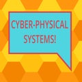 Handwriting text writing Cyber Physical Systems. Concept meaning Mechanism controlled by computerbased algorithms Blank Royalty Free Stock Photo
