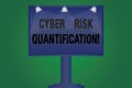 Handwriting text writing Cyber Risk Quantification. Concept meaning maintain an acceptable level of loss exposure Blank