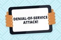 Handwriting text writing Denial Of Service Attack. Concept meaning Attack meant to shut down a machine or network Color Royalty Free Stock Photo