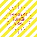 Handwriting text writing Development Business Model. Concept meaning rationale of how an organization created Thin Beam