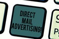 Handwriting text writing Direct Mail Advertising. Concept meaning deliver marketing material to client of postal mail