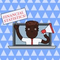 Handwriting text writing Financial Statistics. Concept meaning Comprehensive Set of Stock and Flow Data of a company Man