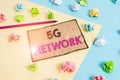 Handwriting text writing 5G Network. Concept meaning greatly increase the speed and responsiveness of wireless network