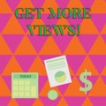 Handwriting text writing Get More Views. Concept meaning Increase web traffic optimise blog strategy analyse digitally