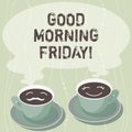 Handwriting text writing Good Morning Friday. Concept meaning greeting someone in start of day week Start Weekend Sets Royalty Free Stock Photo