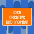 Handwriting text writing Idea Creative And Inspire. Concept meaning Inspiration creativity motivation for originality Royalty Free Stock Photo