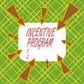 Handwriting text writing Incentive Program. Concept meaning specific scheme used to promote certain action or behavior Royalty Free Stock Photo