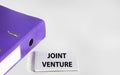 Handwriting text writing Joint Venture. Concept meaning Cooperation Arrangement, Partnership Group, White Background Royalty Free Stock Photo