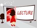 Handwriting text writing Lecture. Concept meaning Educational talk to students audience Long speech for teaching