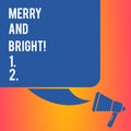 Handwriting text writing Merry And Bright. Concept meaning defined London Cockney rhyming slang for illumination Color Royalty Free Stock Photo