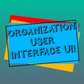 Handwriting text writing Organization User Interface Ui. Concept meaning Online Website analysisagement strategies Pile