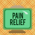 Handwriting text writing Pain Relief. Concept meaning Drugs or other methods of reducing or getting rid of pain Square Royalty Free Stock Photo