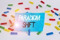 Handwriting text writing Paradigm Shift. Concept meaning fundamental change in approach or underlying assumptions Colored Royalty Free Stock Photo