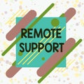 Handwriting text writing Remote Support. Concept meaning help endusers to solve computer problems and issues remotely Asymmetrical Royalty Free Stock Photo